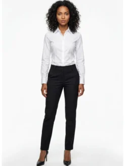 Pako Lorente Spodnie materiałowe B24SB-6G-028 Czarny Slim Fit
