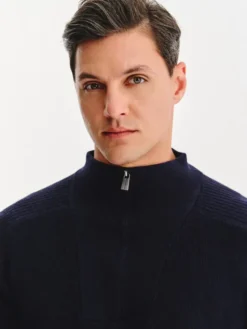 Pako Lorente Sweter P25WP-2X-011 Granatowy Classic Fit