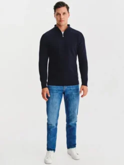 Pako Lorente Sweter P25WP-2X-011 Granatowy Classic Fit