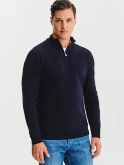 Pako Lorente Sweter P25WP-2X-011 Granatowy Classic Fit