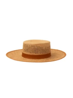 Paris+Hendzel Kapelusz Ash Brown Panama Boater Brązowy