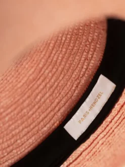 Paris+Hendzel Kapelusz Pink Wide Brim Canotier Różowy