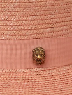 Paris+Hendzel Kapelusz Pink Wide Brim Canotier Różowy