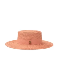 Paris+Hendzel Kapelusz Pink Wide Brim Canotier Różowy