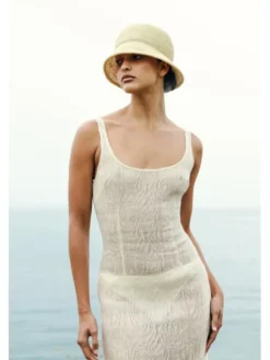 Paris+Hendzel Kapelusz Raffia Bucket Hat - No.01 Biały