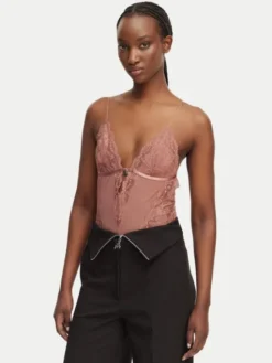 Patrizia Pepe Body 2I0143/A602-B885 Brązowy