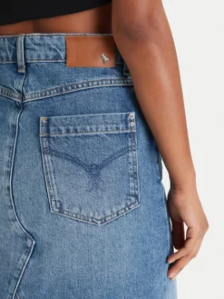 Patrizia Pepe Spódnica jeansowa 8G0521/D1WZB-CB02 Niebieski Regular Fit