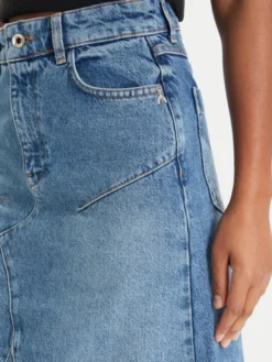 Patrizia Pepe Spódnica jeansowa 8G0521/D1WZB-CB02 Niebieski Regular Fit