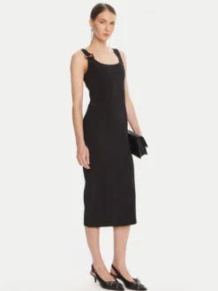 Patrizia Pepe Sukienka koktajlowa 8A1514 A6F5 Czarny Regular Fit