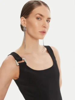 Patrizia Pepe Sukienka koktajlowa 8A1514 A6F5 Czarny Regular Fit