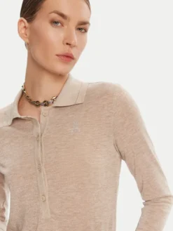 Patrizia Pepe Sweter 8K0320 K128 Beżowy Regular Fit