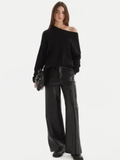 Patrizia Pepe Sweter 2K0326 K293 Czarny Regular Fit