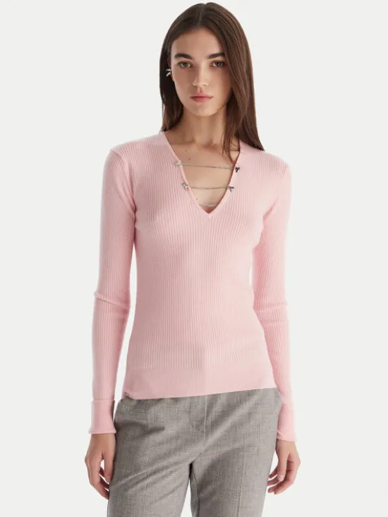 Patrizia Pepe Sweter 2K0331/K7S0-M555 Różowy Regular Fit