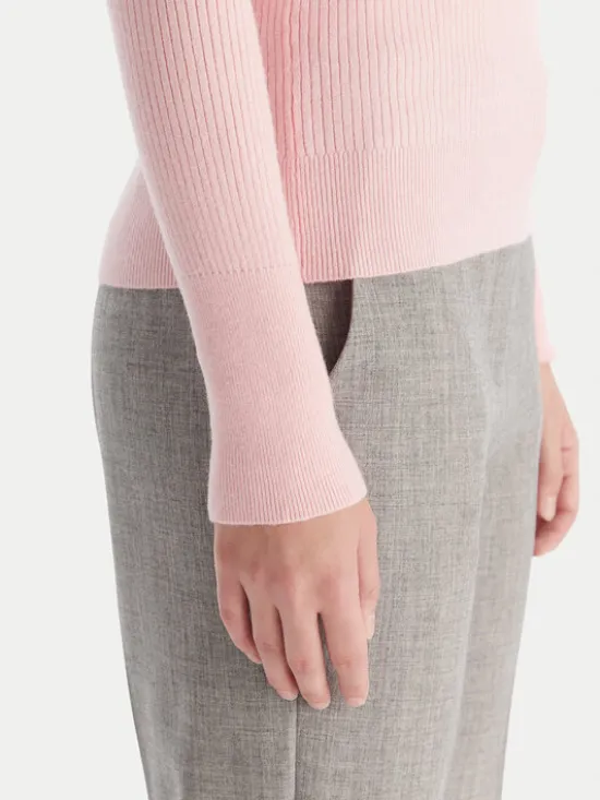 Patrizia Pepe Sweter 2K0331/K7S0-M555 Różowy Regular Fit