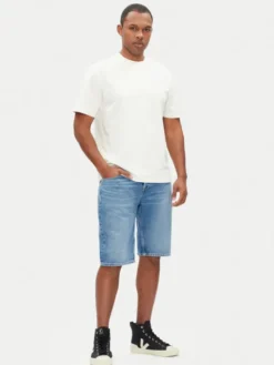 Pepe Jeans Szorty jeansowe PM801079 Niebieski Loose Fit