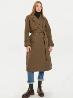 Pepe Jeans Trencz Bianca PL402446 Zielony Regular Fit