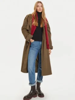 Pepe Jeans Trencz Bianca PL402446 Zielony Regular Fit