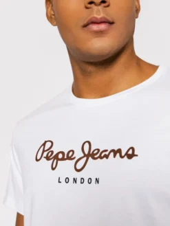 Pepe Jeans T-Shirt Eggo PM508208 Biały Regular Fit