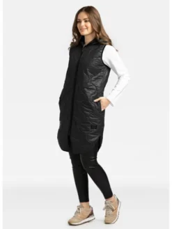 Perso Bezrękawnik BLE230000F Czarny Regular Fit