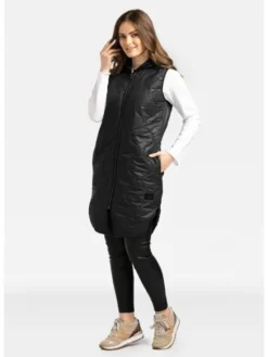 Perso Bezrękawnik BLE230000F Czarny Regular Fit