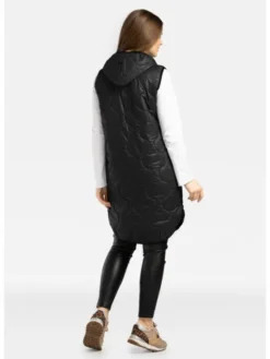 Perso Bezrękawnik BLE230000F Czarny Regular Fit
