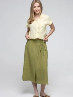 Perso Bluzka CHCE255027F Żółty jasny Regular Fit