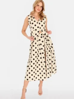 Perso Kamizelka SET252685F Beżowy Regular Fit