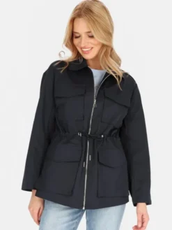 Perso Kurtka damska BLE252679F Granatowy Regular Fit