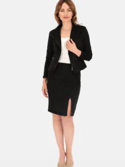 Perso Kurtka przejściowa BLE241065 Czarny Regular Fit