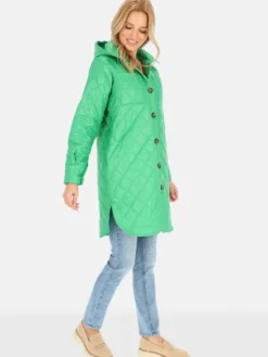 Perso Płaszcz przejściowy BLE241045F Zielony Regular Fit
