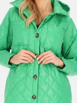 Perso Płaszcz przejściowy BLE241045F Zielony Regular Fit