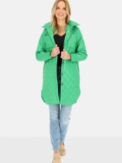 Perso Płaszcz przejściowy BLE241045F Zielony Regular Fit