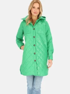 Perso Płaszcz przejściowy BLE241045F Zielony Regular Fit