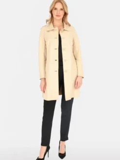 Perso Płaszcz przejściowy BLE252535F Beżowy Regular Fit