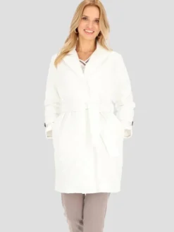 Perso Płaszcz przejściowy BLE 241055 F Écru Regular Fit