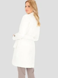 Perso Płaszcz przejściowy BLE 241055 F Écru Regular Fit
