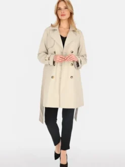 Perso Płaszcz przejściowy BLE252682F Szary Regular Fit