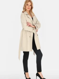 Perso Płaszcz przejściowy BLE252682F Szary Regular Fit