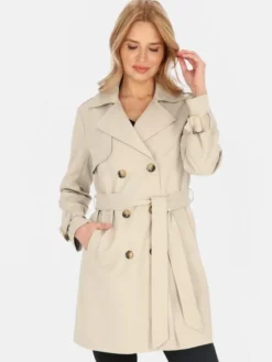 Perso Płaszcz przejściowy BLE252682F Szary Regular Fit