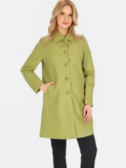 Perso Płaszcz przejściowy BLE252369F Zielony Regular Fit