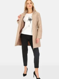 Perso Płaszcz przejściowy BLE241035F Brązowy Regular Fit