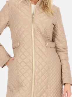 Perso Płaszcz przejściowy BLE241035F Brązowy Regular Fit