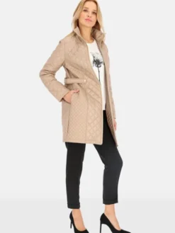 Perso Płaszcz przejściowy BLE241035F Brązowy Regular Fit