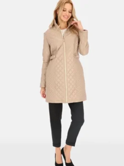 Perso Płaszcz przejściowy BLE241035F Brązowy Regular Fit