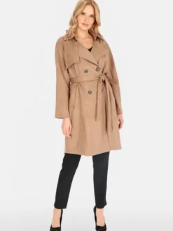 Perso Płaszcz przejściowy BLE252325F Beżowy Regular Fit