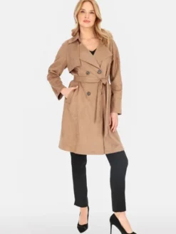 Perso Płaszcz przejściowy BLE252325F Beżowy Regular Fit