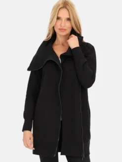 Perso Płaszcz przejściowy BLH61ANELAF Czarny Regular Fit