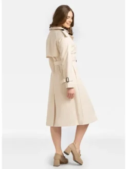 Perso Płaszcz przejściowy dwuczęsciowy Beżowy Slim Fit