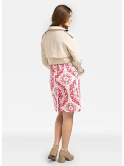 Perso Płaszcz przejściowy dwuczęsciowy Beżowy Slim Fit