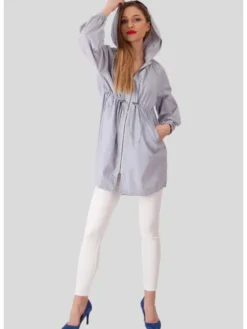 Perso Płaszcz przejściowy typu parka Szary Slim Fit